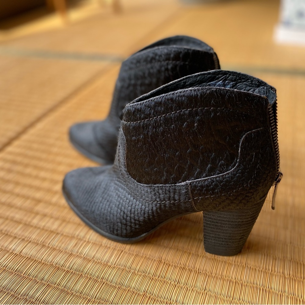 Ugg leather and calfskin booties